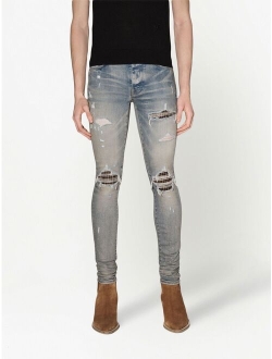 Neon Plaid skinny jeans
