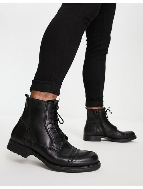 Jack & Jones tall boot in black