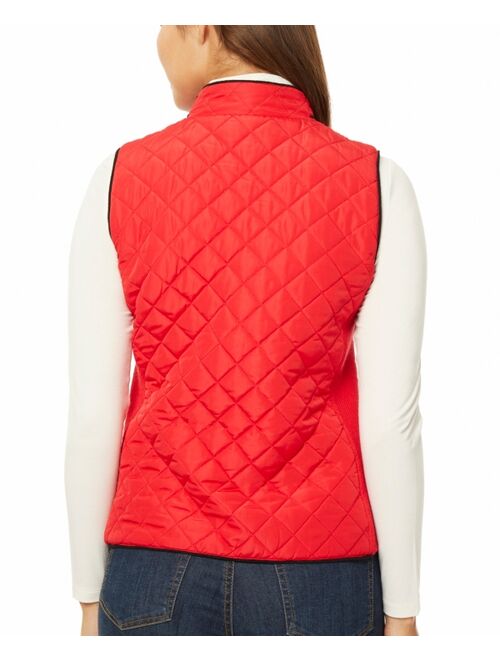 JONES NEW YORK Women's Quilted Zip Front Vest Jacket