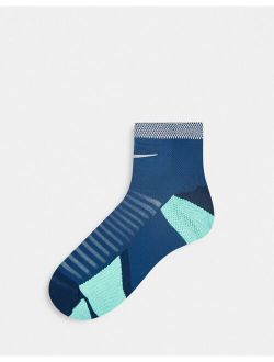 Training Nike Running Spark Cushioned socks in blue