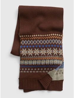 Fair Isle Knit Scarf