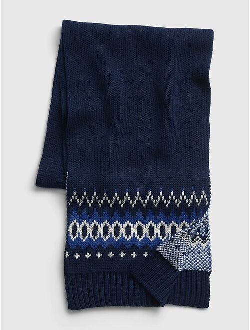 Gap Fair Isle Knit Scarf