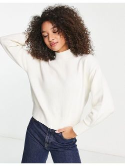 & Other Stories mock neck sweater in off white