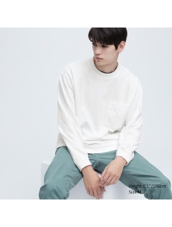 Washed Cotton Crew Neck Long-Sleeve T-Shirt