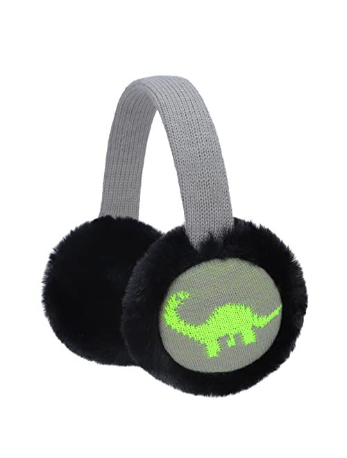 Baoplaykids Kids Knit Earmuffs Winter Outdoor Ear Warmers Soft Plush Ear Covers for Boys Girls 4-16 Years