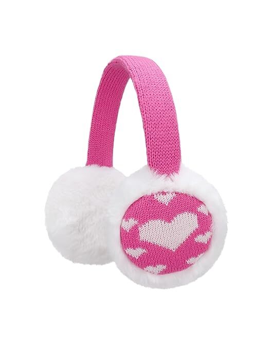 Baoplaykids Kids Knit Earmuffs Winter Outdoor Ear Warmers Soft Plush Ear Covers for Boys Girls 4-16 Years