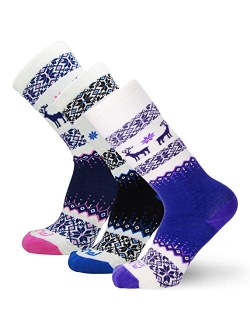 Pure Athlete Kids Merino Wool Ski Socks Snow Sock for Boys, Girls, Children Snowboard