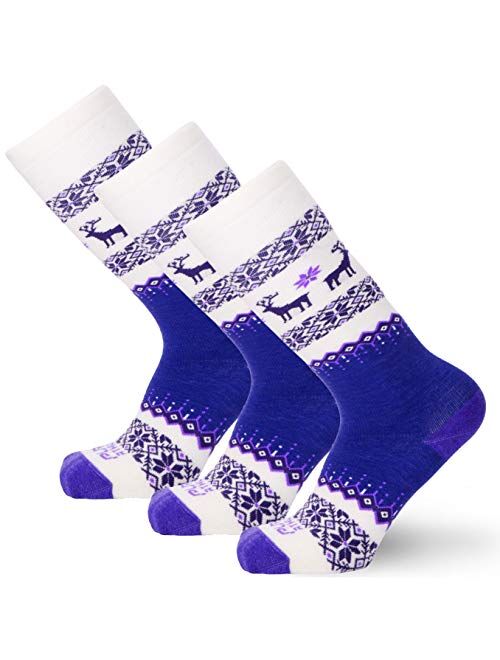 Pure Athlete Kids Merino Wool Ski Socks Snow Sock for Boys, Girls, Children Snowboard