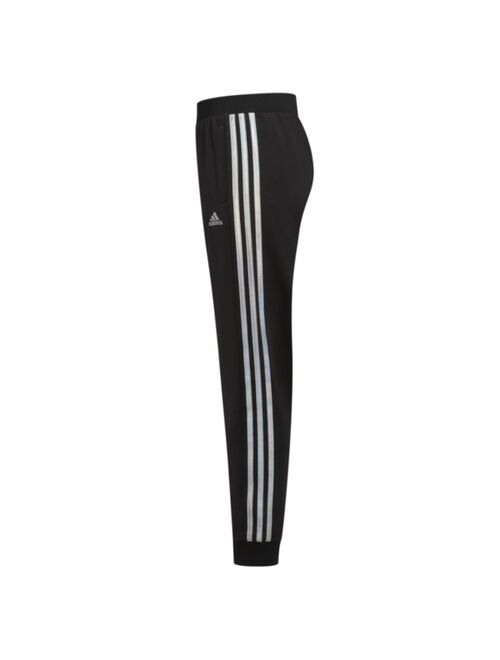 ADIDAS Big Girls Melange Fleece Elastic Waist Joggers