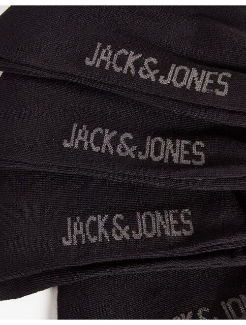 Jack & Jones 10 pack socks with logo in black