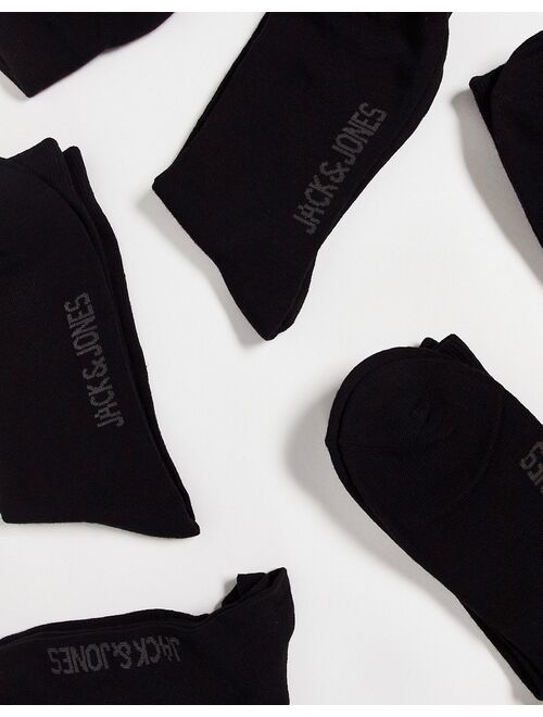 Jack & Jones 10 pack socks with logo in black