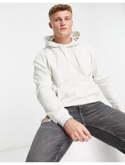 Jack & Jones Originals oversized hoodie in white melange