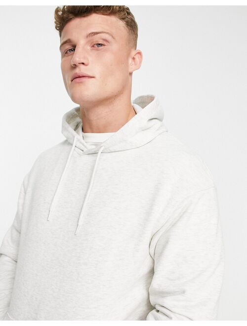 Jack & Jones Originals oversized hoodie in white melange