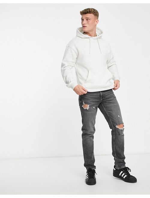 Jack & Jones Originals oversized hoodie in white melange