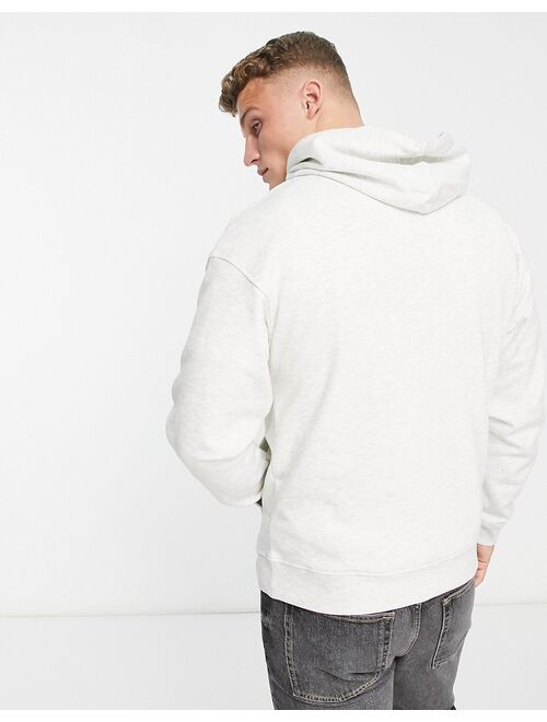 Jack & Jones Originals oversized hoodie in white melange