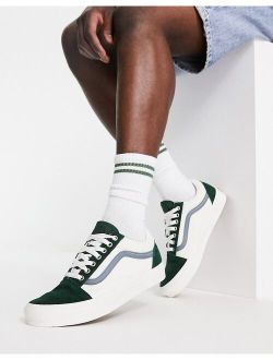 SK8-Hi Varsity Canvas sneakers in white and teal