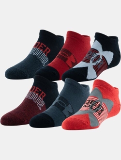 Boys' UA Essential Lite No-Show Socks 6-Pack