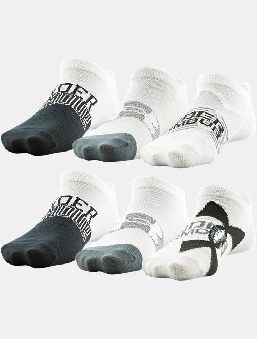 Under Armour Boys' UA Essential Lite No-Show Socks 6-Pack