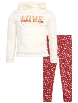 Instagirl Girls' Legging Set - 2 Piece Fleece Hoodie and Leggings Kids Clothing Set (Size: 4-12)