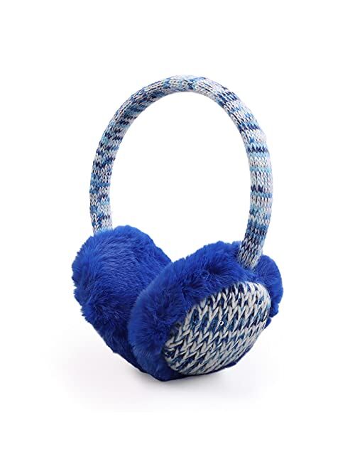 PESAAT Winter EarMuffs for Kids Outdoor Boys Knitted Ear Cover Plush Toddler Girls Ear Warmer 3-8 Years