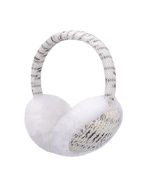 Ztl Kids Knit Earmuffs Winter Outdoor Plush Ear Warmers for Boys Girls 4-16 Years