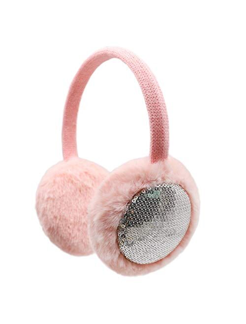 Ztl Kids Knit Earmuffs Winter Outdoor Plush Ear Warmers for Boys Girls 4-16 Years