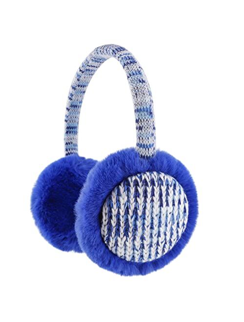 Ztl Kids Knit Earmuffs Winter Outdoor Plush Ear Warmers for Boys Girls 4-16 Years