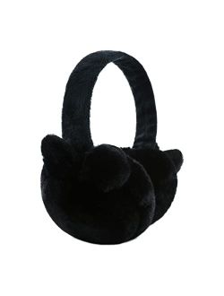 NASULAR Kids Winter Earmuffs Baby Warm Ear Muff Girls Cute Furry Ear Warmers Boys Foldable Ear Covers for Cold Weather