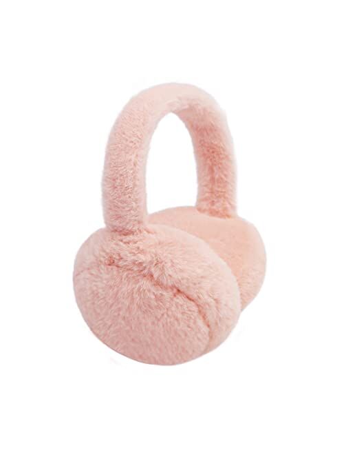 NASULAR Kids Winter Earmuffs Baby Warm Ear Muff Girls Cute Furry Ear Warmers Boys Foldable Ear Covers for Cold Weather