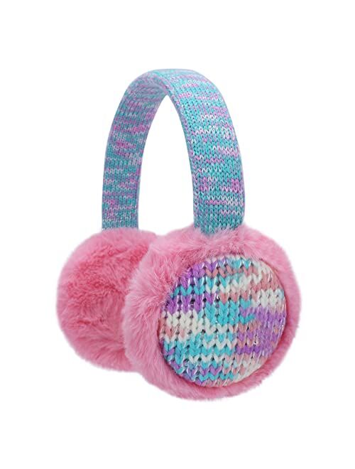 Ztl Kids Knit Earmuffs Soft Plush Ear Warmers Winter Outdoor Ear Muffs for Boys Girls