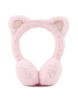 Peecabe Winter Kids Earmuff Warm Ear Cover For Boys Girls Children Earmuff With Cat Ears Girl Ear Muffs