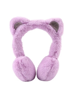 Peecabe Winter Kids Earmuff Warm Ear Cover For Boys Girls Children Earmuff With Cat Ears Girl Ear Muffs