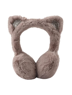 Peecabe Winter Kids Earmuff Warm Ear Cover For Boys Girls Children Earmuff With Cat Ears Girl Ear Muffs