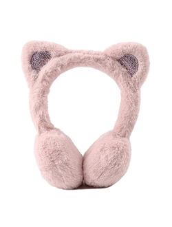 Peecabe Winter Kids Earmuff Warm Ear Cover For Boys Girls Children Earmuff With Cat Ears Girl Ear Muffs