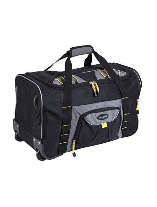 TPRC Sierra Madre II Upright Rolling Duffel Bag, Black/Gray, 30-Inch