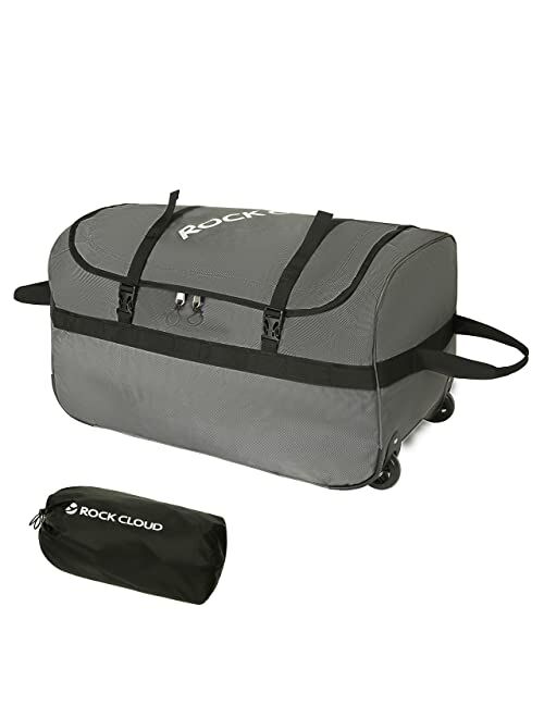 Rock Cloud Foldable Wheeled Duffel Bag with Wheels 85L Rolling Duffle Bag Packable 26 inch for Travel Sports Camping