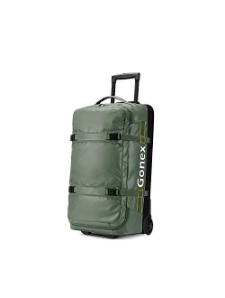 Gonex Rolling Duffle Bag with Wheels, 100L Water Repellent Large Wheeled Travel Duffel Luggage with Rollers 33 inch, Olive Green