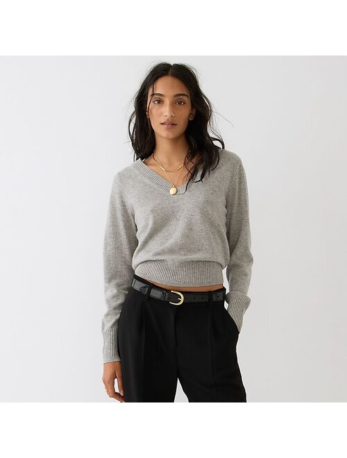 J.Crew Cashmere cropped V-neck sweater