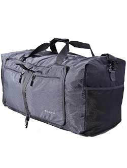 Woogwin Travel Duffel Bag Large Foldable Waterproof Overnight Bag for Beach Swim Bags Pool Sports Gym (60L Purple)