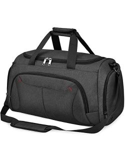 Nubily Gym Duffle Bag Waterproof Large Sports Bags Travel Duffel Bags with Shoes Compartment Weekender Overnight Bag Men Women 40L Black
