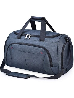 Nubily Gym Duffle Bag Waterproof Large Sports Bags Travel Duffel Bags with Shoes Compartment Weekender Overnight Bag Men Women 40L Black