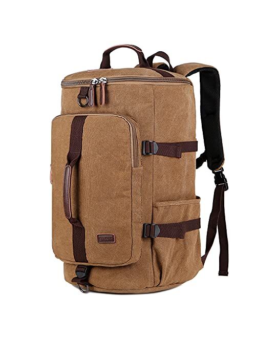 Baosha Canvas Weekender Travel Duffel Backpack Hybrid Hiking Rucksack Laptop Backpack for Outdoor Sports Gym HB-26