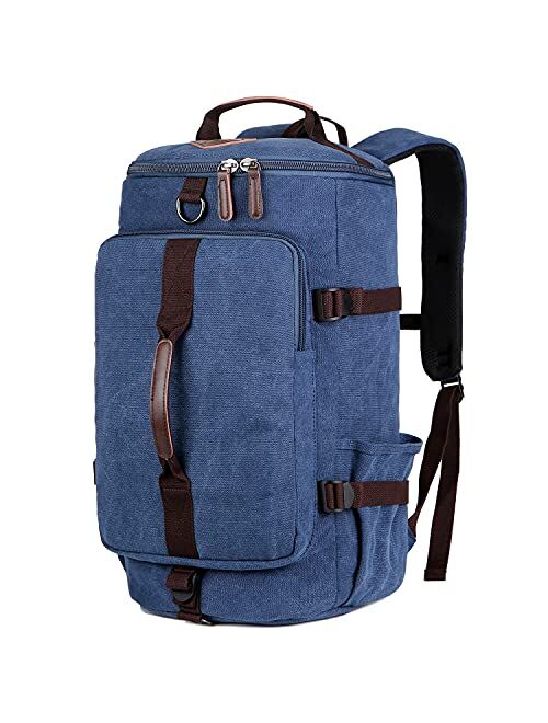 Baosha Canvas Weekender Travel Duffel Backpack Hybrid Hiking Rucksack Laptop Backpack for Outdoor Sports Gym HB-26