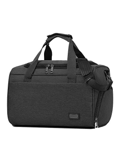 Sharemee Gym Duffle Luggage Bags, Black Waterproof Sports Tote Gym Bag with Shoes, for Man Women travel Compartment Overnight Shoulder Bag