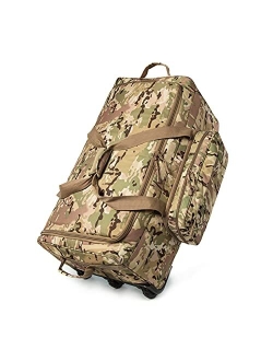 Mountain Land 117 Liter 32 Inch Tactical camouflage Wheeled Deployment Trolley Duffel Bags Multicam Multi Cam One Size