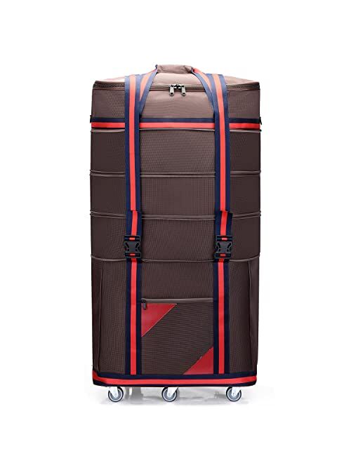 ELDA Expandable Foldable Suitcase Luggage Rolling Duffel Bag for Men Women Travel Bags Suitcases with Universal Wheels Large Capacity Lightweight Luggages