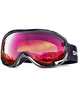 HUBO SPORTS Ski Goggles Over Glasses-Ski Snowboard Snowmobile Goggles for Men Women Adult, Anti Fog 100% UV Protection