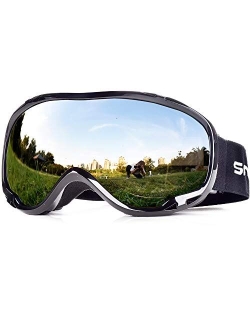 HUBO SPORTS Ski Goggles Over Glasses-Ski Snowboard Snowmobile Goggles for Men Women Adult, Anti Fog 100% UV Protection