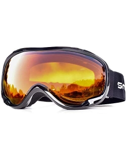 HUBO SPORTS Ski Goggles Over Glasses-Ski Snowboard Snowmobile Goggles for Men Women Adult, Anti Fog 100% UV Protection