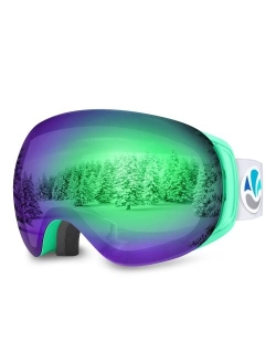 VANRORA Ski Goggles, Snowboard Goggles, Magnetic & Clip Locking System, Interchangeable Lens